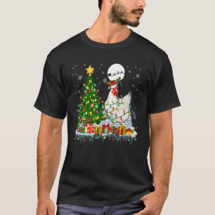 Santa-Rentier-Huhn-Weihnachtsbaum-Licht-Familie T-Shirt