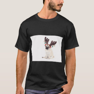 Santa-Rentier-Mops T-Shirt