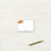 Santa Rentier über schneebedeckten Stadtmond Post-it Klebezettel (Auf Schreibtisch)