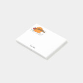 Santa Rentier über schneebedeckten Stadtmond Post-it Klebezettel (angewinkelt)