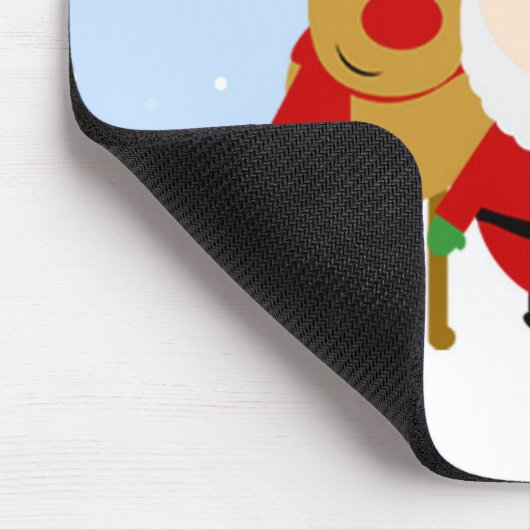 Santa, Rentier und Elf am Weihnachtsmäusepad Mousepad (Ecke)