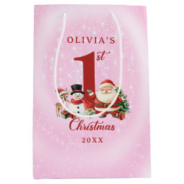 Santa, Rentier und Snowman - Erste Weihnachten Mittlere Geschenktüte