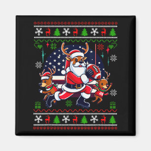 Santa Rentiere spielen American Football hässliche Magnet