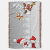 Santa & Rentiere Tapestry Wurf. Decke (Vorderseite Vertikal)