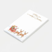 Santa-Rentiere Weihnachten Post-it Klebezettel (angewinkelt)