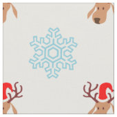 Santa-Rentiergewebe Stoff (Nahaufnahme)