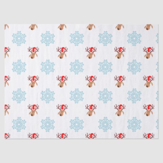 Santa-Rentierpapier Seidenpapier (Vorderseite)
