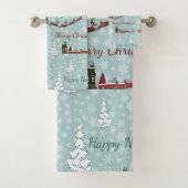 Santa-Rentierteam Badhandtuch Set (Insitu)