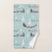 Santa-Rentierteam Badhandtuch Set (Handtuch)