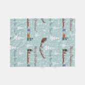 Santa-Rentierteam Fleecedecke (Vorderseite (Horizontal))