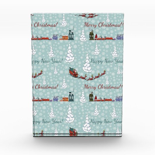 Santa-Rentierteam Fotoblock (Vorderseite)