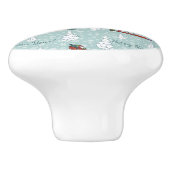 Santa-Rentierteam Keramikknauf (Seitenansicht)