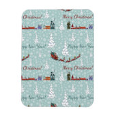 Santa-Rentierteam Magnet (Vertikal)