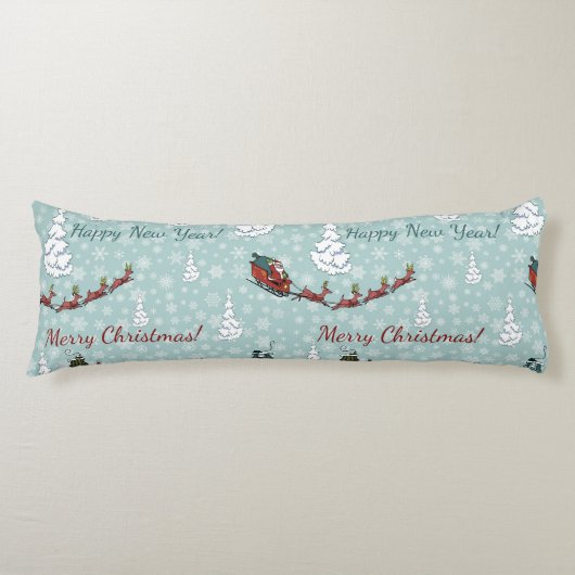 Santa-Rentierteam Seitenschläferkissen (Vorderseite)