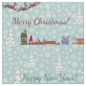 Santa-Rentierteam Stoff (Nahaufnahme)