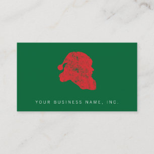 Santa (Retro-Letterpress-Stil) Visitenkarte