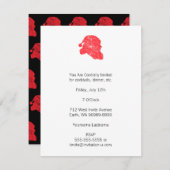 Santa (Retro Letterpress Style) Einladung (Vorne/Hinten)