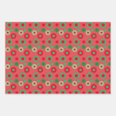 Santa Retro Lines Dots Weihnachten Geschenkpapier Set (Vorderseite 3)
