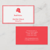 Santa Retro Silhouette Visitenkarte (Vorne/Hinten)