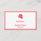 Santa Retro Silhouette Visitenkarte (Vorderseite)