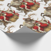Santa Return Address Label Geschenkpapier (Ecke)
