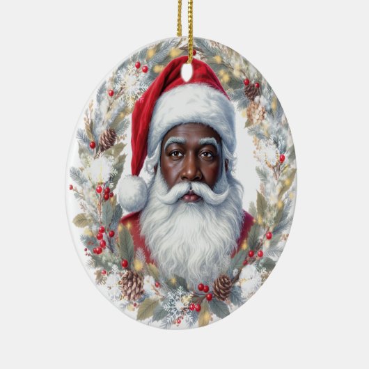 Santa Return Address Label Keramik Ornament (Rechts)