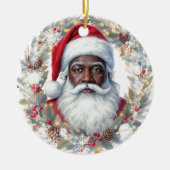 Santa Return Address Label Keramik Ornament (Vorne)