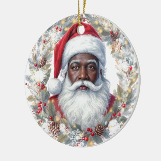 Santa Return Address Label Keramik Ornament (Links)