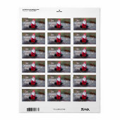 Santa Return Address Label, Miniatur-Schnitzerei Adressaufkleber (Vorne)