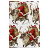 Santa Return Address Label Mittlere Geschenktüte (Vorderseite)