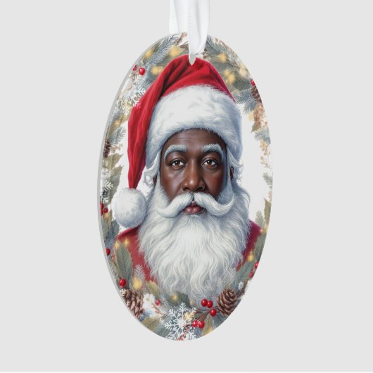 Santa Return Address Label Ornament (Vorderseite)