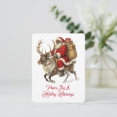 Santa Return Address Label  RSVP Karte (Stehend Vorderseite)