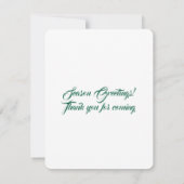 Santa Return Address Label  RSVP Karte (Rückseite)