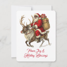 Santa Return Address Label  RSVP Karte