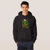 Santa Rex Christmas Tree Rex mas Leopard Dinosaur Hoodie (Vorne ganz)