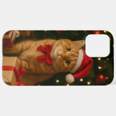 Santa Ribbon Cat iPhone 12 Pro Max Case iPhone Hülle (Hinten horizontal)