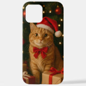 Santa Ribbon Cat iPhone 12 Pro Max Case iPhone Hülle (Rückseite)