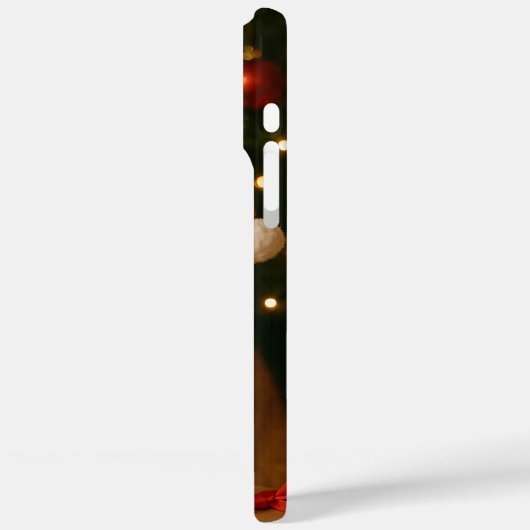 Santa Ribbon Cat iPhone 16 Pro Max Case (Rückseite / Links)