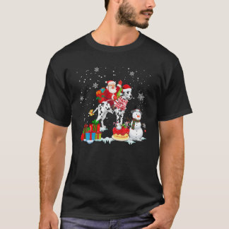 Santa Ride Dalmatiner Weihnachten Pajama Familienf T-Shirt
