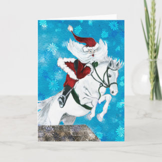 Santa Ride ist eine Pferdekarte Feiertagskarte
