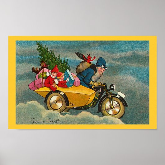 Santa Ride Motorrad - Poster (Vorne)