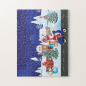 Santa Ride Roller in der Nachtstadt Puzzle (Vertikal)