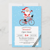 Santa rides a Bicycle Einladung (Vorderseite)