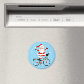 Santa rides a Bicycle Magnet (In Situ (Geschirrspüler))
