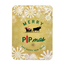 Santa Riding a Bull Sleigh – Forex Pipmas Gift  Magnet