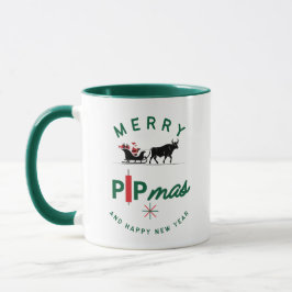 Santa Riding a Bull Sleigh – Forex Pipmas Gift  Tasse