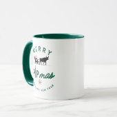 Santa Riding a Bull Sleigh – Forex Pipmas Gift  Tasse (Vorderseite Links)