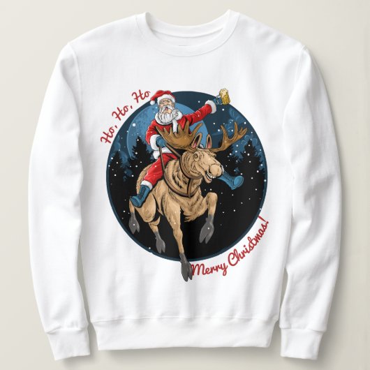 Santa Riding a Elose Sweatshirt (Design vorne)