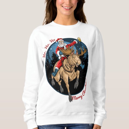 Santa Riding a Elose Sweatshirt (Vorderseite)