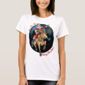 Santa Riding a Elose T-Shirt (Vorderseite)